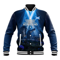 Scotland Kelpies And Unicorn UFO Baseball Jacket Sci-Fi Alien Abduction And Magic Legends