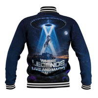 Scotland Kelpies And Unicorn UFO Baseball Jacket Sci-Fi Alien Abduction And Magic Legends