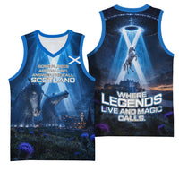 Scotland Kelpies And Unicorn UFO Basketball Jersey Sci-Fi Alien Abduction And Magic Legends