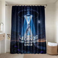 Scotland Kelpies And Unicorn UFO Bathroom Set Sci-Fi Alien Abduction And Magic Legends