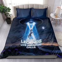 Scotland Kelpies And Unicorn UFO Bedding Set Sci-Fi Alien Abduction And Magic Legends