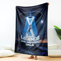 Scotland Kelpies And Unicorn UFO Blanket Sci-Fi Alien Abduction And Magic Legends