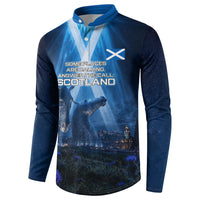 Scotland Kelpies And Unicorn UFO Button Sweatshirt Sci-Fi Alien Abduction And Magic Legends