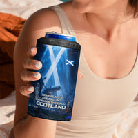 Scotland Kelpies And Unicorn UFO 4 in 1 Can Cooler Tumbler Sci-Fi Alien Abduction And Magic Legends