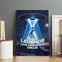 Scotland Kelpies And Unicorn UFO Canvas Wall Art Sci-Fi Alien Abduction And Magic Legends