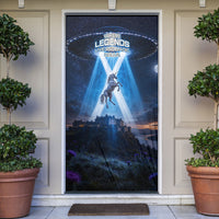 Scotland Kelpies And Unicorn UFO Door Cover Sci-Fi Alien Abduction And Magic Legends