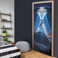 Scotland Kelpies And Unicorn UFO Door Cover Sci-Fi Alien Abduction And Magic Legends