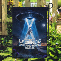 Scotland Kelpies And Unicorn UFO Garden Flag Sci-Fi Alien Abduction And Magic Legends