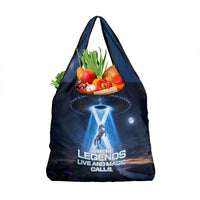 Scotland Kelpies And Unicorn UFO Grocery Bag Sci-Fi Alien Abduction And Magic Legends