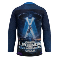 Scotland Kelpies And Unicorn UFO Hockey Jersey Sci-Fi Alien Abduction And Magic Legends