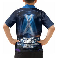 Scotland Kelpies And Unicorn UFO Kid Hawaiian Shirt Sci-Fi Alien Abduction And Magic Legends