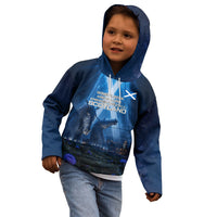 Scotland Kelpies And Unicorn UFO Kid Hoodie Sci-Fi Alien Abduction And Magic Legends
