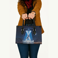 Scotland Kelpies And Unicorn UFO Leather Bag Sci-Fi Alien Abduction And Magic Legends