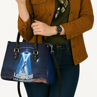 Scotland Kelpies And Unicorn UFO Leather Bag Sci-Fi Alien Abduction And Magic Legends