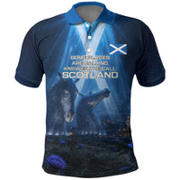 Scotland Kelpies And Unicorn UFO Polo Shirt Sci-Fi Alien Abduction And Magic Legends