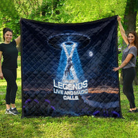 Scotland Kelpies And Unicorn UFO Quilt Sci-Fi Alien Abduction And Magic Legends