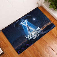 Scotland Kelpies And Unicorn UFO Rubber Doormat Sci-Fi Alien Abduction And Magic Legends