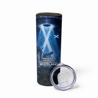 Scotland Kelpies And Unicorn UFO Skinny Tumbler Sci-Fi Alien Abduction And Magic Legends