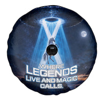 Scotland Kelpies And Unicorn UFO Spare Tire Cover Sci-Fi Alien Abduction And Magic Legends