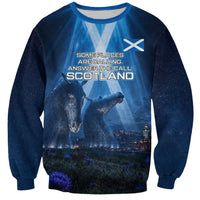 Scotland Kelpies And Unicorn UFO Sweatshirt Sci-Fi Alien Abduction And Magic Legends