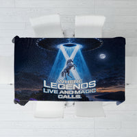 Scotland Kelpies And Unicorn UFO Tablecloth Sci-Fi Alien Abduction And Magic Legends