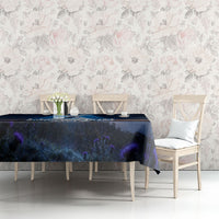 Scotland Kelpies And Unicorn UFO Tablecloth Sci-Fi Alien Abduction And Magic Legends