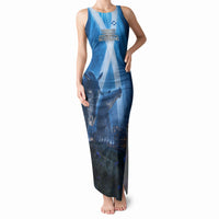 Scotland Kelpies And Unicorn UFO Tank Maxi Dress Sci-Fi Alien Abduction And Magic Legends