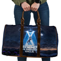 Scotland Kelpies And Unicorn UFO Travel Bag Sci-Fi Alien Abduction And Magic Legends