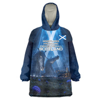 Scotland Kelpies And Unicorn UFO Wearable Blanket Hoodie Sci-Fi Alien Abduction And Magic Legends