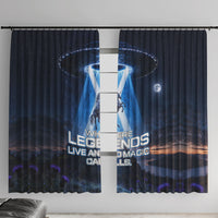 Scotland Kelpies And Unicorn UFO Window Curtain Sci-Fi Alien Abduction And Magic Legends