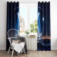Scotland Kelpies And Unicorn UFO Window Curtain Sci-Fi Alien Abduction And Magic Legends