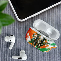 Personalized Ivory Coast Football AirPods Case Elephant Football Splatter Art