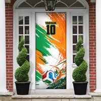 Personalized Ivory Coast Football Door Cover Elephant Football Splatter Art