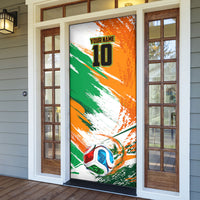 Personalized Ivory Coast Football Door Cover Elephant Football Splatter Art