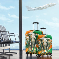 Personalized Ivory Coast Football Luggage Cover Elephant Football Splatter Art