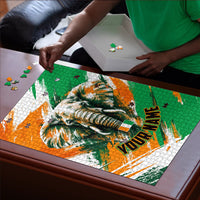 Personalized Ivory Coast Football Puzzle Elephant Football Splatter Art