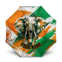 Personalized Ivory Coast Football Umbrella Elephant Football Splatter Art
