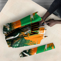 Personalized Ivory Coast Football Umbrella Elephant Football Splatter Art