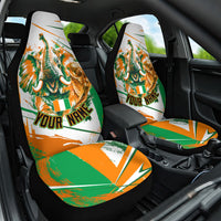 Personalized Ivory Coast Football Car Seat Cover African Elephant Trophy
