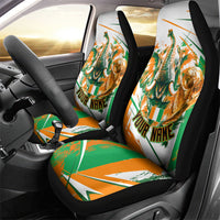 Personalized Ivory Coast Football Car Seat Cover African Elephant Trophy