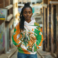 Personalized Ivory Coast Football Hoodie African Elephant Trophy