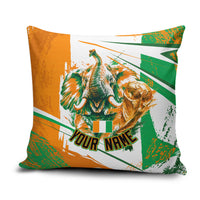 Personalized Ivory Coast Football Pillow Cover African Elephant Trophy