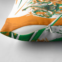 Personalized Ivory Coast Football Pillow Cover African Elephant Trophy