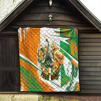 Personalized Ivory Coast Football Quilt African Elephant Trophy