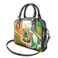 Personalized Ivory Coast Football Shoulder Handbag African Elephant Trophy