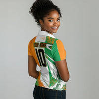 Personalized Ivory Coast Football Women Polo Shirt African Elephant Trophy