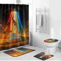 South Africa Safari UFO Bathroom Set African Wildlife Sci-Fi Galaxy Space And Mandela