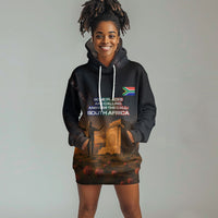 South Africa Safari UFO Hoodie Dress African Wildlife Sci-Fi Galaxy Space And Mandela