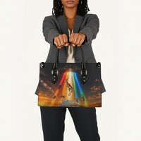 South Africa Safari UFO Leather Bag African Wildlife Sci-Fi Galaxy Space And Mandela