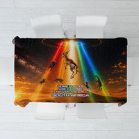 South Africa Safari UFO Tablecloth African Wildlife Sci-Fi Galaxy Space And Mandela